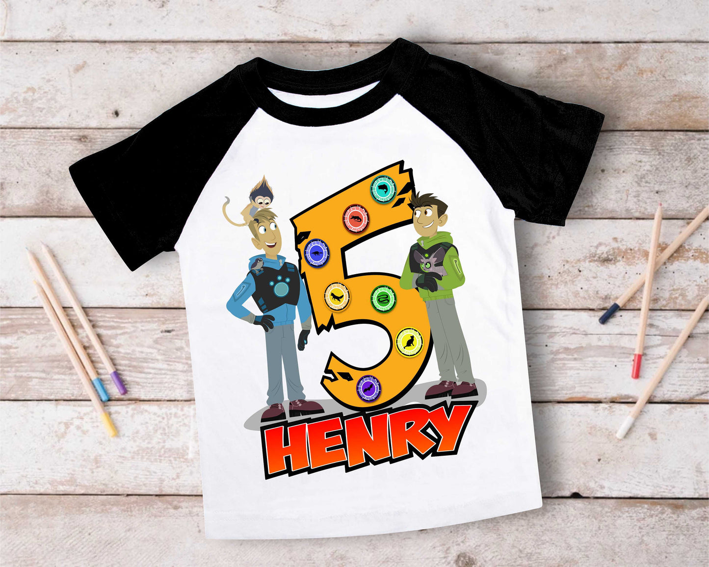 Wild Kratt Birthday T Shirt, Wild Kratts theme Party, Gift Birthday Shirt, family tees Custom