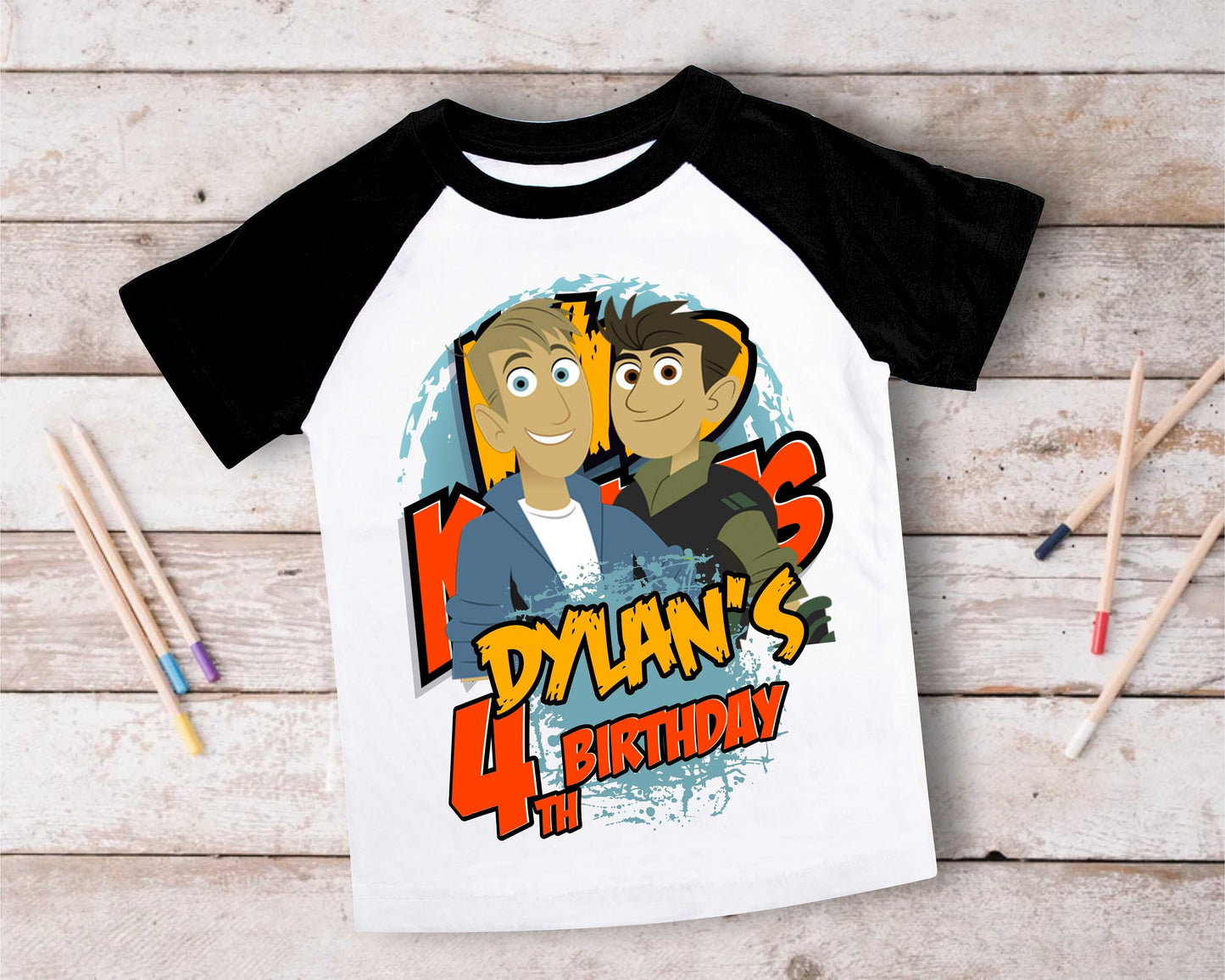Wild Kratt Birthday T Shirt, Wild Kratts theme Party, Gift Birthday Shirt, family tees Custom