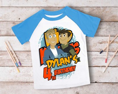 Wild Kratt Birthday T Shirt, Wild Kratts theme Party, Gift Birthday Shirt, family tees Custom