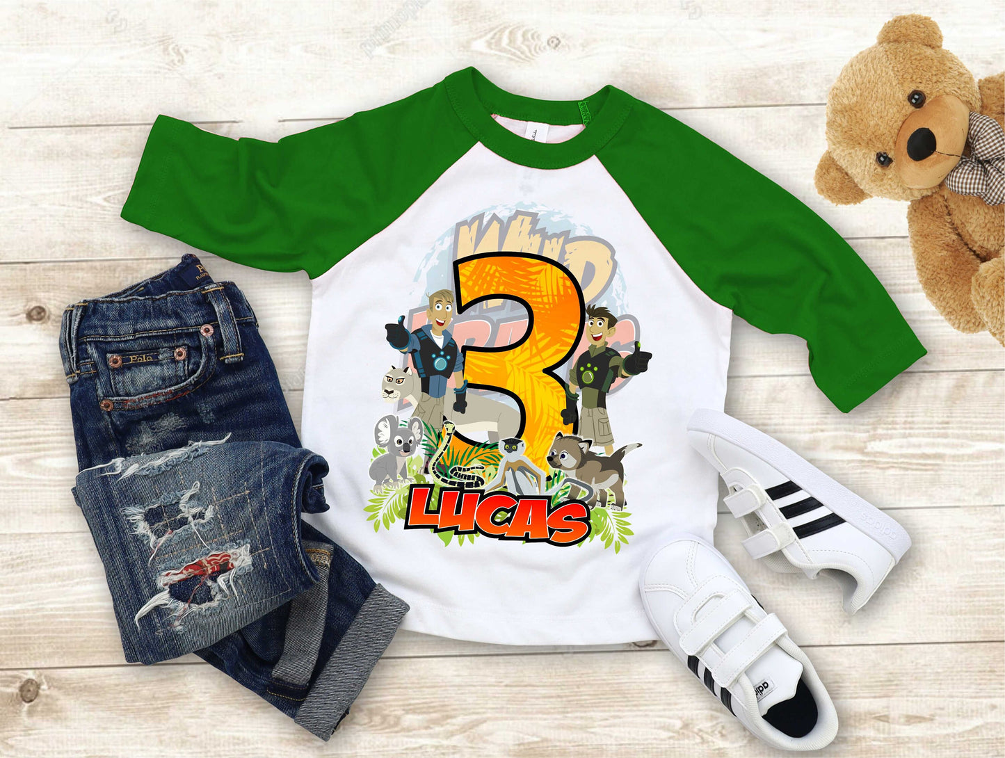 Wild Kratt Birthday T Shirt, Wild Kratts theme Party, Gift Birthday Shirt, family tees Custom