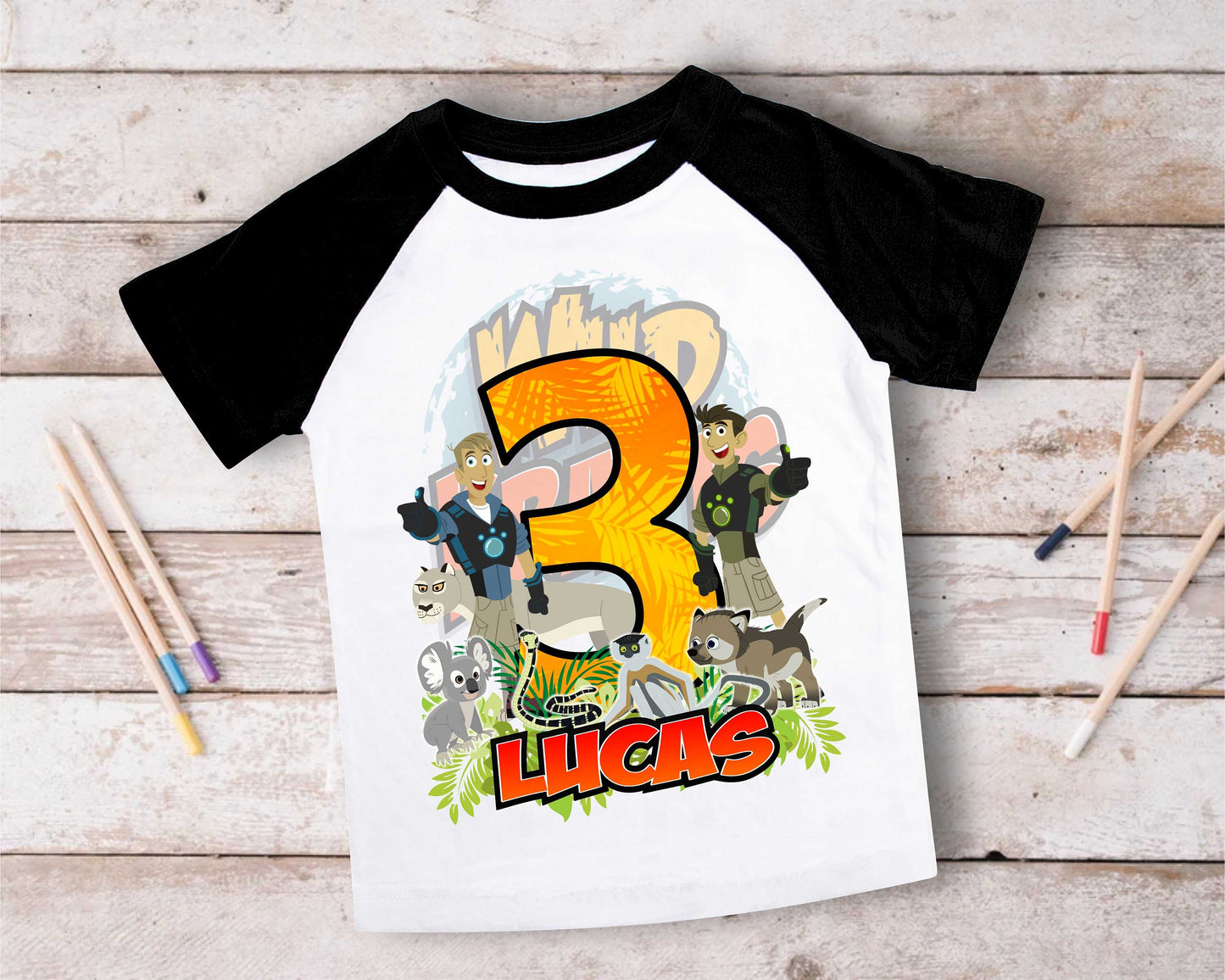 Wild Kratt Birthday T Shirt, Wild Kratts theme Party, Gift Birthday Shirt, family tees Custom