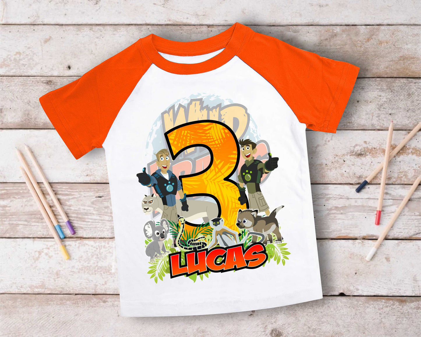 Wild Kratt Birthday T Shirt, Wild Kratts theme Party, Gift Birthday Shirt, family tees Custom