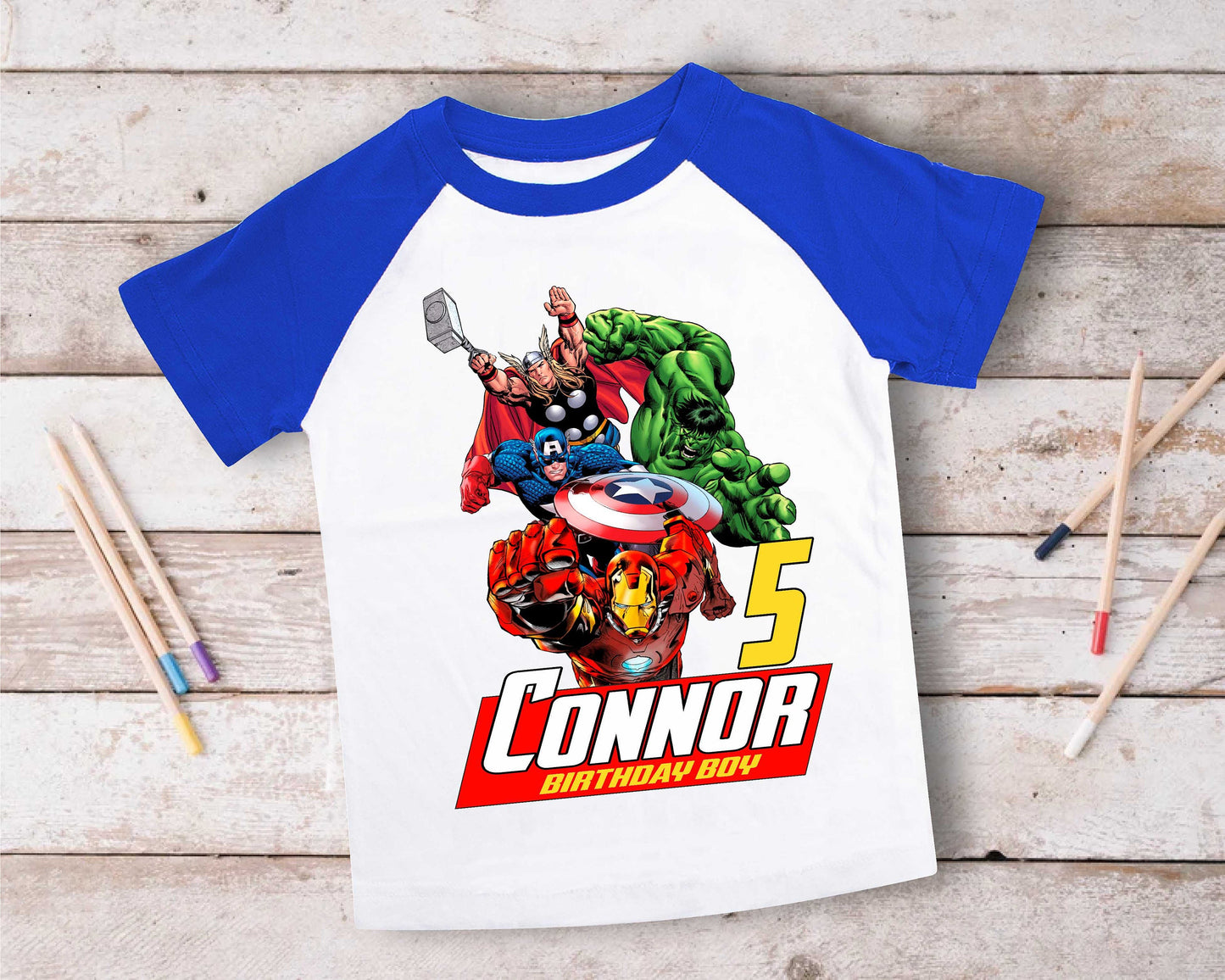 Superhero Comic Birthday T Shirt, Superhero theme Party, Iron Man, Hulk Personalized shirt Kids, family tees Custom