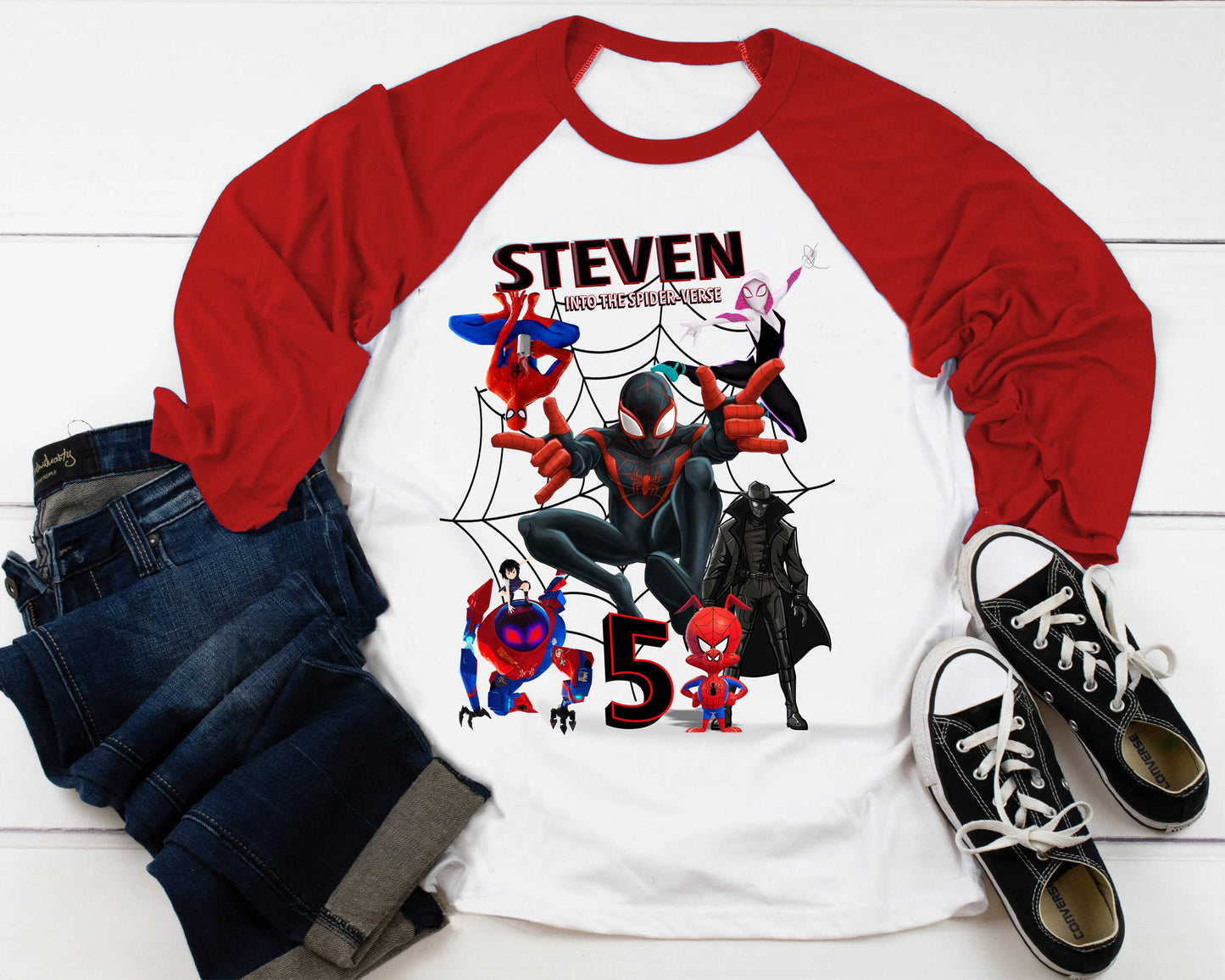 Spiderman Inspired Birthday T Shirt, Miles Morales theme Party, Gift Birthday Shirt, family tees Custom