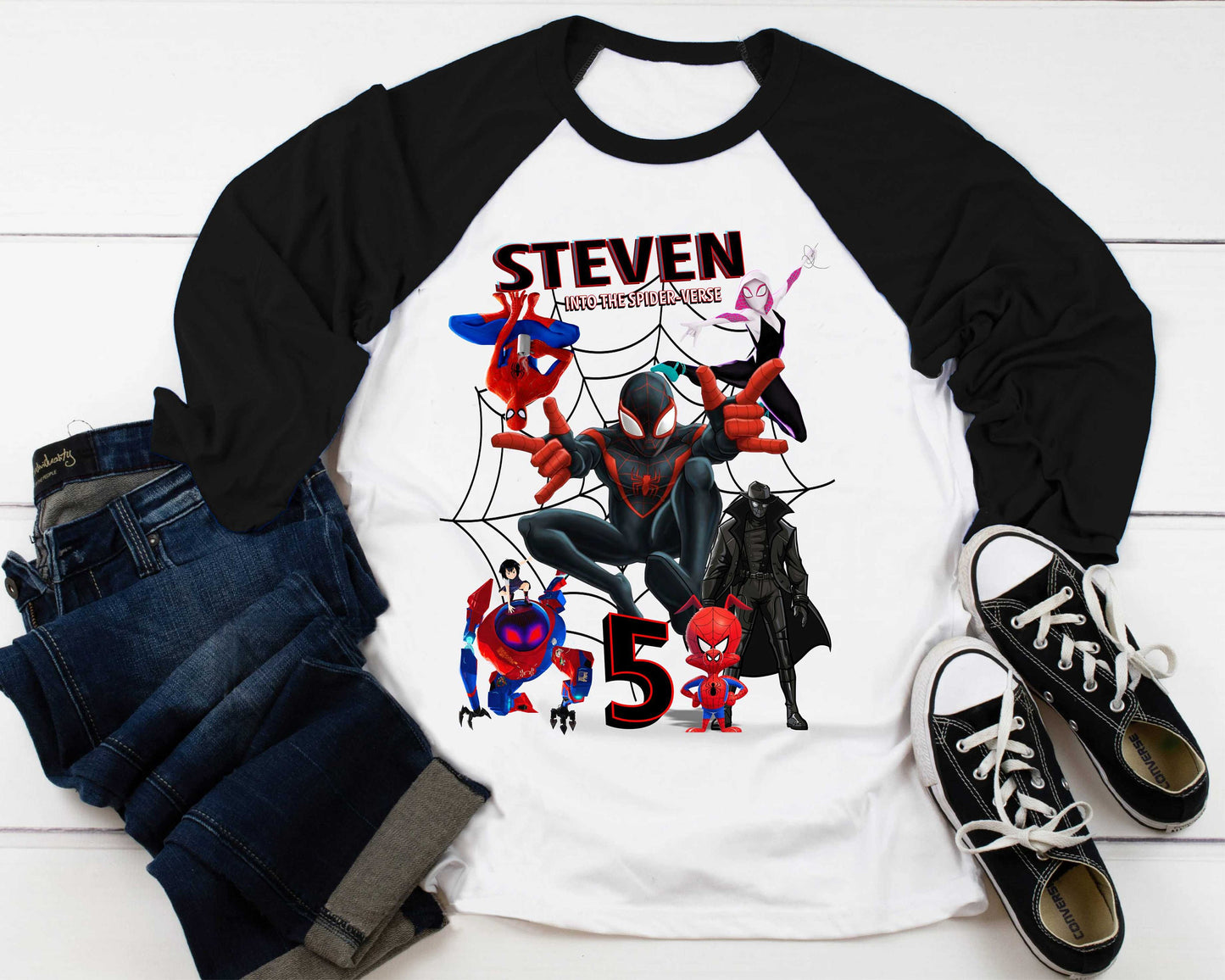 Spiderman Inspired Birthday T Shirt, Miles Morales theme Party, Gift Birthday Shirt, family tees Custom