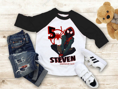 Spiderman Inspired Birthday T Shirt, Spidey & His friends theme Party, Gift Birthday Shirt, family tees Custom