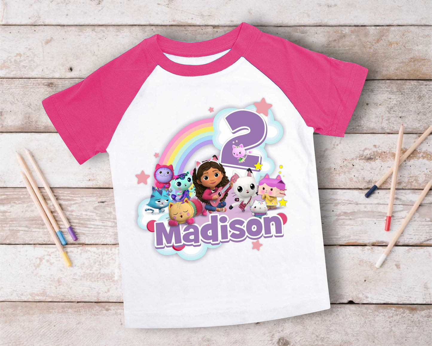 Dollhouse Birthday T Shirt, Gabby Theme Party Shirt , Gift Birthday Shirt, family tees Custom