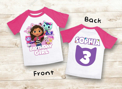 Dollhouse Birthday T Shirt, Gabby Theme Party Shirt , Gift Birthday Shirt, family tees Custom