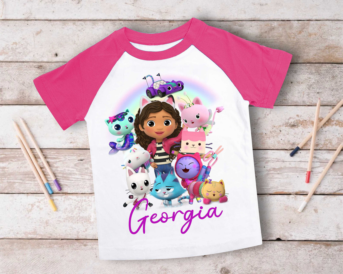 Dollhouse Birthday T Shirt, Gabby Theme Party Shirt , Gift Birthday Shirt, family tees Custom