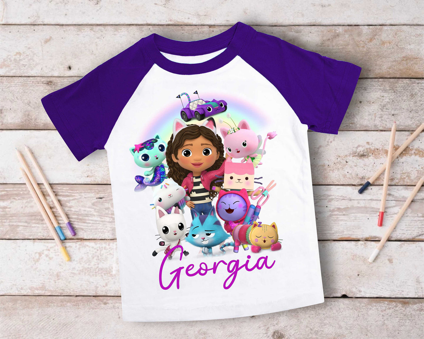 Dollhouse Birthday T Shirt, Gabby Theme Party Shirt , Gift Birthday Shirt, family tees Custom