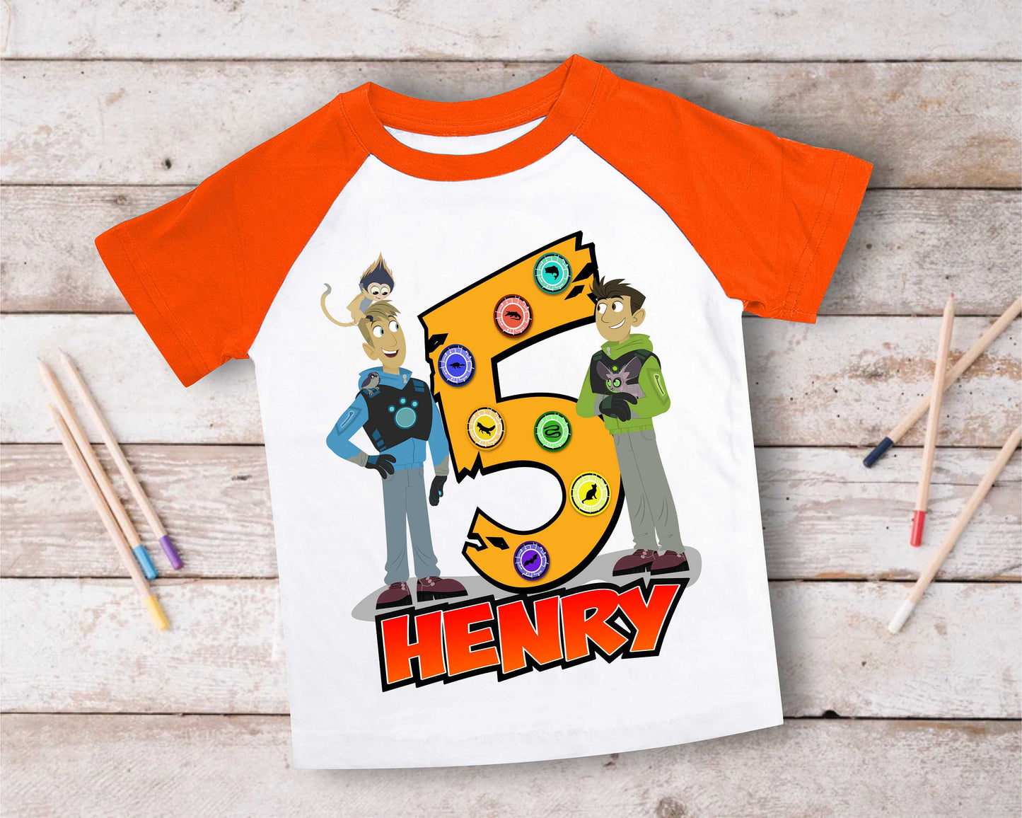 Wild Kratt Birthday T Shirt, Wild Kratts theme Party, Gift Birthday Shirt, family tees Custom