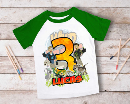 Wild Kratt Birthday T Shirt, Wild Kratts theme Party, Gift Birthday Shirt, family tees Custom