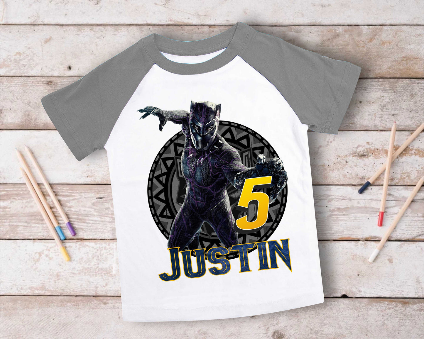 Warrior Panther Birthday T Shirt, Comics Birthday shirt, Personalized shirt Kids, family tees Custom