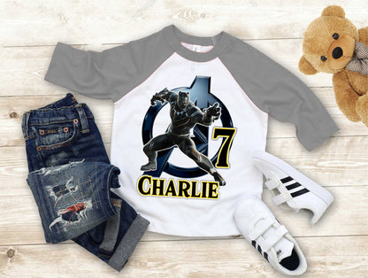 Warrior Panther Birthday T Shirt Comics Birthday shirt Personalized shirt Kids family tees Custom