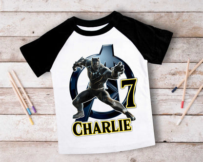 Warrior Panther Birthday T Shirt Comics Birthday shirt Personalized shirt Kids family tees Custom