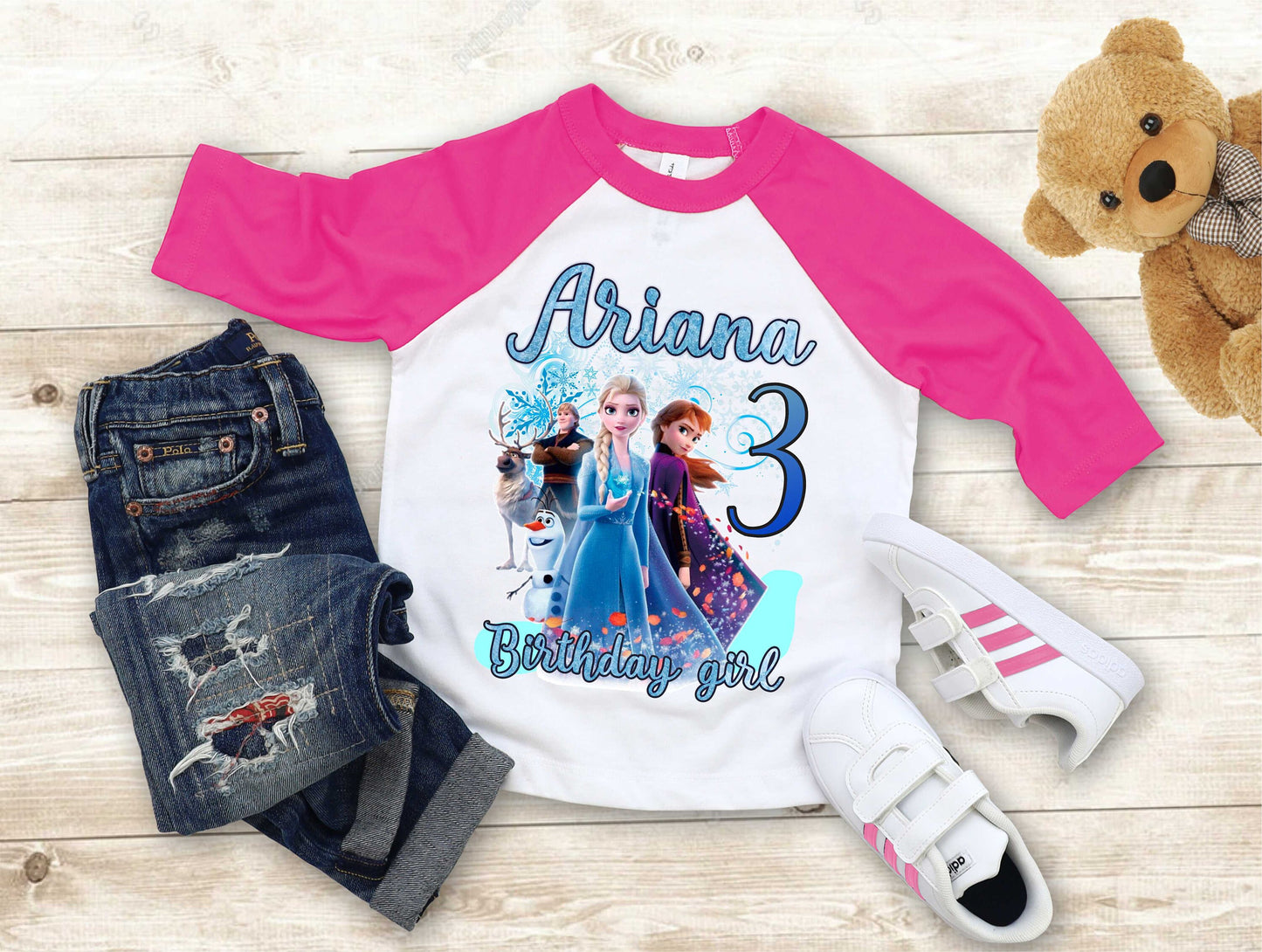 Princess Frozen Birthday T Shirt, Elsa Olaf theme Party, Gift Birthday Shirt, family tees Custom