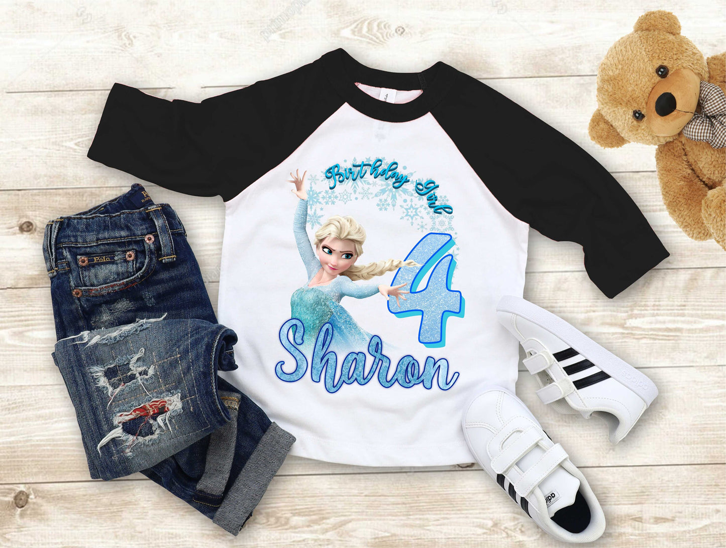 Princess Frozen Birthday T Shirt, Elsa Olaf theme Party, Gift Birthday Shirt, family tees Custom