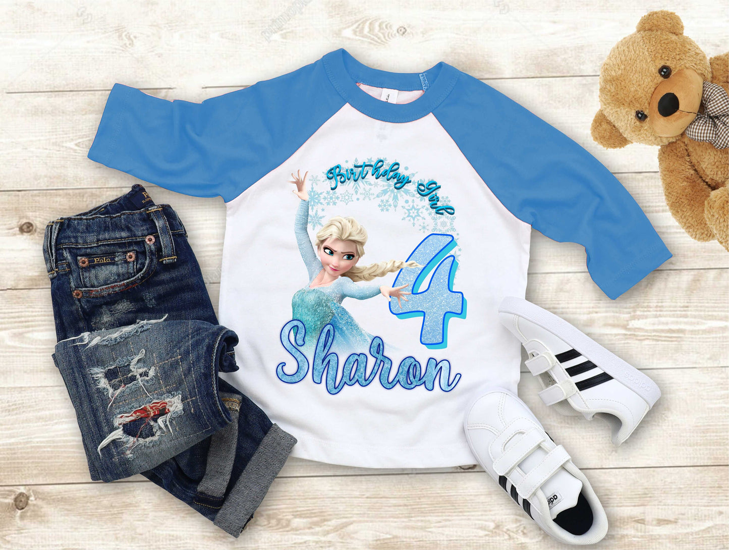 Princess Frozen Birthday T Shirt, Elsa Olaf theme Party, Gift Birthday Shirt, family tees Custom