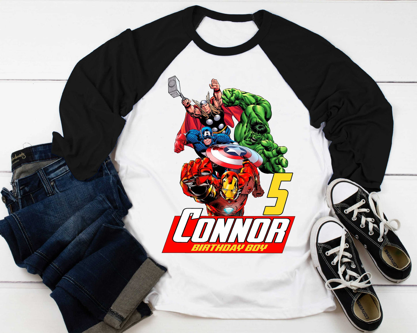 Superhero Comic Birthday T Shirt, Superhero theme Party, Iron Man, Hulk Personalized shirt Kids, family tees Custom