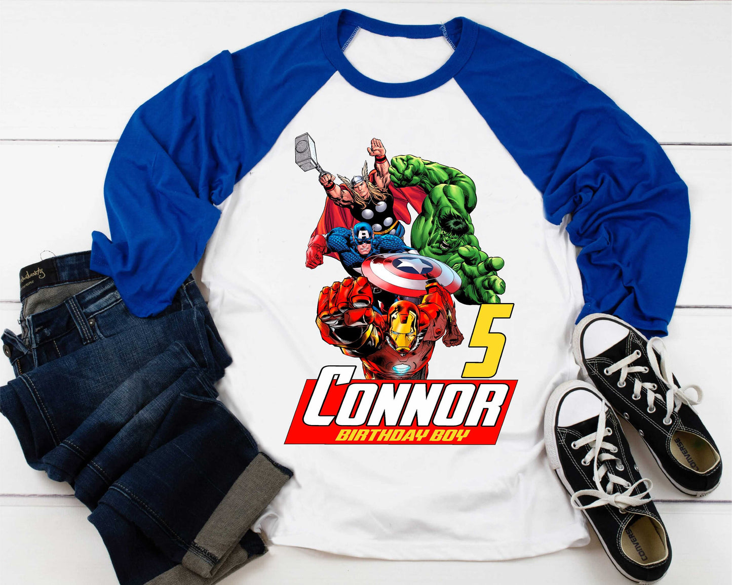 Superhero Comic Birthday T Shirt, Superhero theme Party, Iron Man, Hulk Personalized shirt Kids, family tees Custom