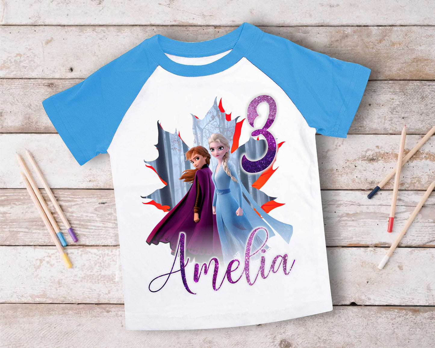 Princess Frozen Birthday T Shirt, Elsa Olaf theme Party, Gift Birthday Shirt, family tees Custom