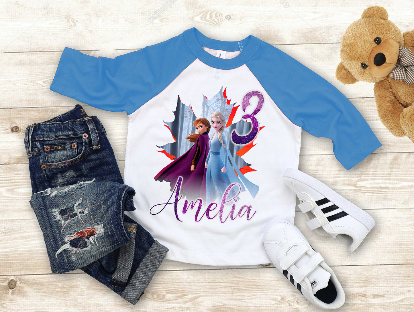 Princess Frozen Birthday T Shirt, Elsa Olaf theme Party, Gift Birthday Shirt, family tees Custom