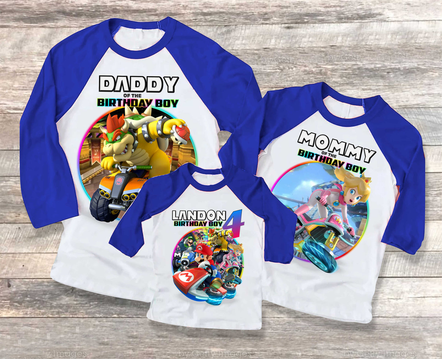 Mario Family Birthday Shirt  Personalized Family shirt All colors  All Sizes  Short T shirt Raglan Sleeves