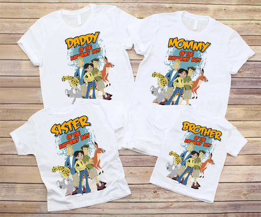 Wild Friends Family Birthday T Shirt,  Kratts theme Party, Wild  Personalized shirt kids, Gift  Birthday Shirt, family tees Custom
