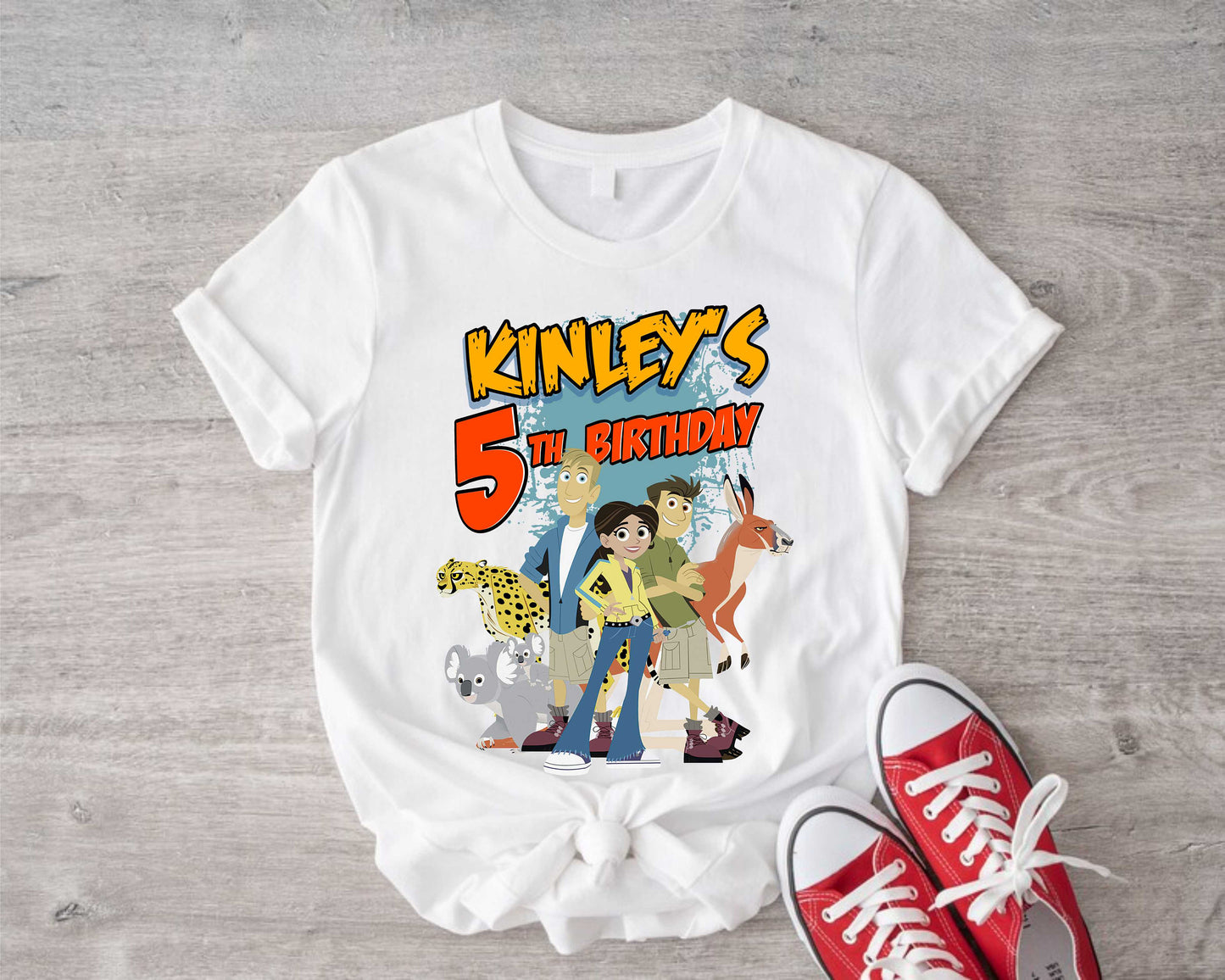 Wild Friends Birthday T Shirt, Kratts  theme Party, Wild Friends Personalized shirt for kids, Gift  Birthday Shirt, family tees Custom