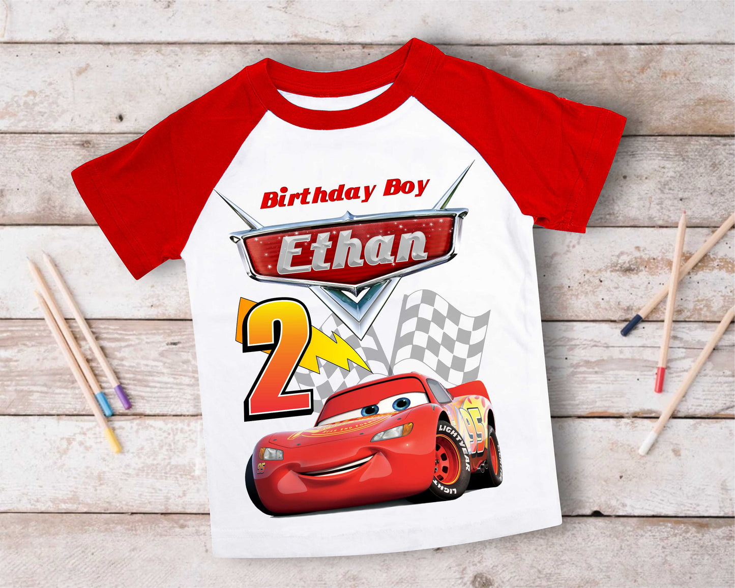 Cars Birthday T Shirt, Lightning Mcqueen theme Party, Gift Birthday Shirt, family tees Custom