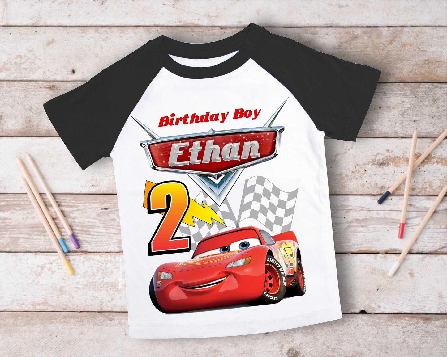 Cars Birthday T Shirt, Lightning Mcqueen theme Party, Gift Birthday Shirt, family tees Custom
