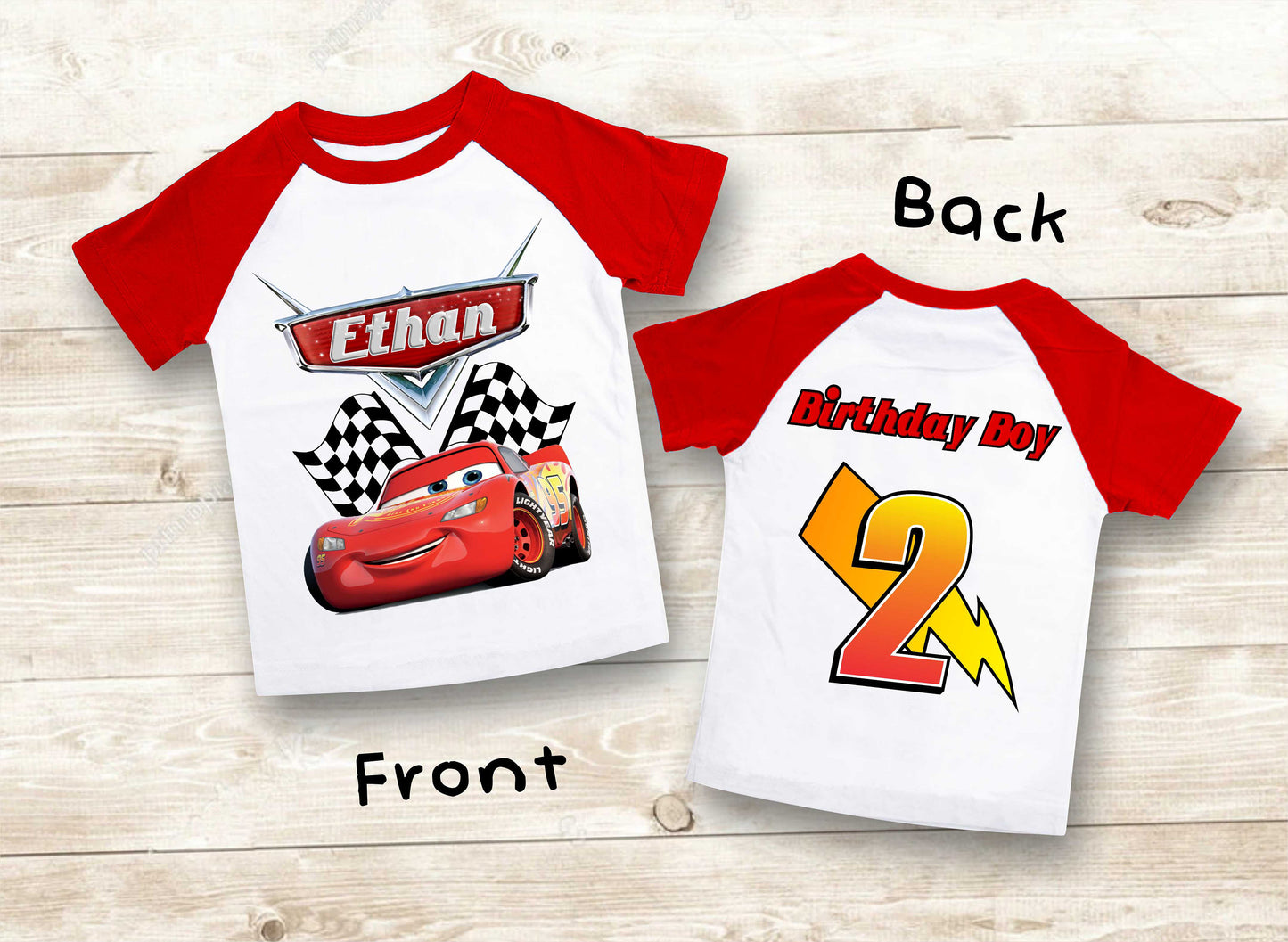 Cars Birthday T Shirt, Lightning Mcqueen theme Party, Gift Birthday Shirt, family tees Custom