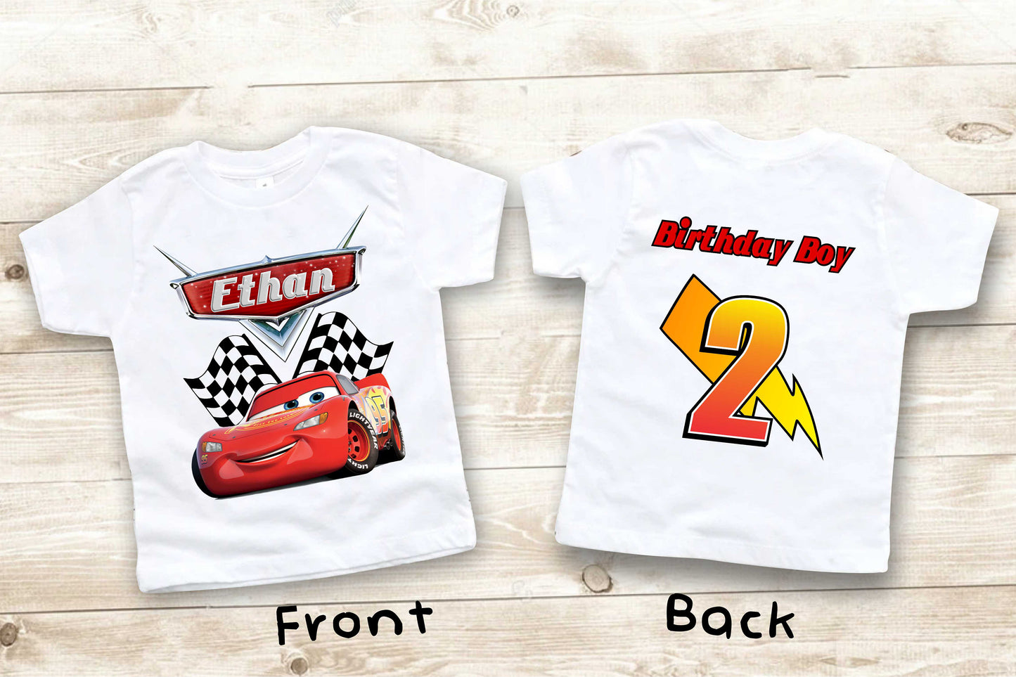 Cars Birthday T Shirt, Lightning Mcqueen theme Party, family tees Custom