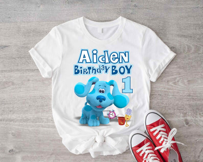 Blue Clues Birthday T Shirt, Personalized shirt kids, Family tees Custom
