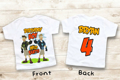 Wild Friends Birthday Shirt,  Kratts theme, Wild Friends Personalized shirt, Will Friends Birthday Party, Birthday gift, cotton feel shirt