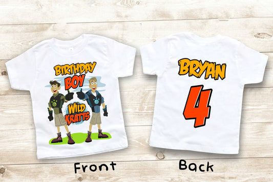 Wild Friends Birthday Shirt,  Kratts theme, Wild Friends Personalized shirt, Will Friends Birthday Party, Birthday gift, cotton feel shirt