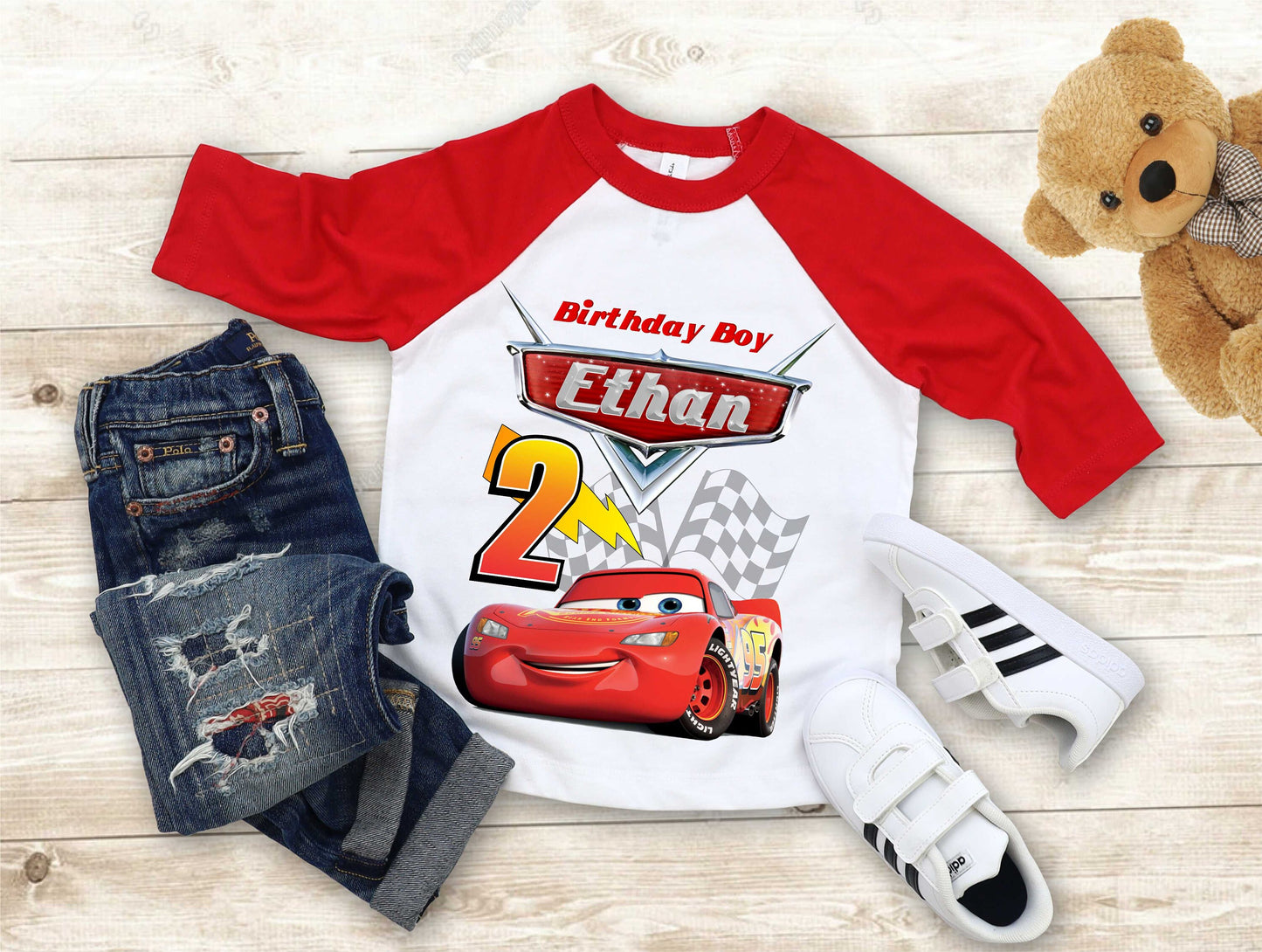 Cars Birthday T Shirt, Lightning Mcqueen theme Party, Gift Birthday Shirt, family tees Custom