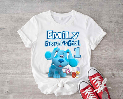 Blue Clues Birthday T Shirt, Personalized shirt kids, Family tees Custom