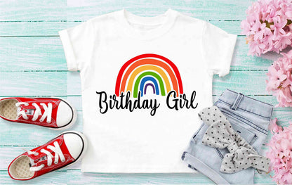 Rainbow Birthday Shirt, Rainbow theme Party, Gift Birthday Shirt, family tees Custom