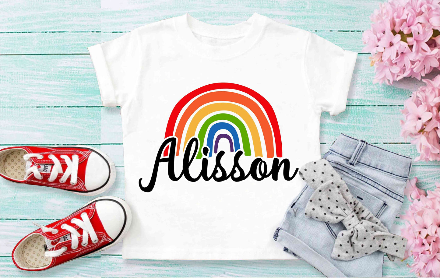 Rainbow Birthday Shirt, Rainbow theme Party, Gift Birthday Shirt, family tees Custom