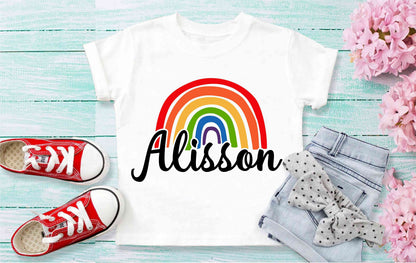 Rainbow Birthday Shirt, Rainbow theme Party, Gift Birthday Shirt, family tees Custom