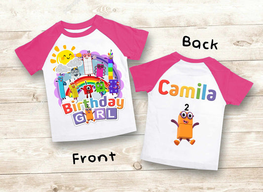 Number  Inspired Birthday T Shirt, Number theme Party, Personalized Birthday shirt, Gift Birthday Shirt, family tees Custom