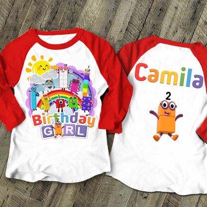 Number  Inspired Birthday T Shirt, Number theme Party, Personalized Birthday shirt, Gift Birthday Shirt, family tees Custom