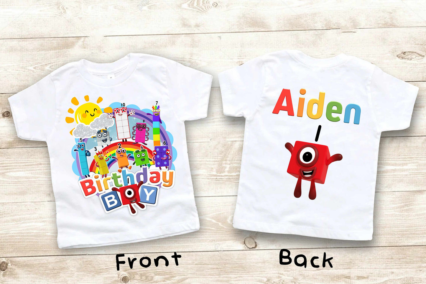 Number Blocks Birthday Shirt, Number Blocks theme Party, Gift Birthday Shirt, family tees Custom
