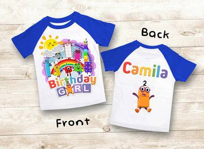 Number  Inspired Birthday T Shirt, Number theme Party, Personalized Birthday shirt, Gift Birthday Shirt, family tees Custom