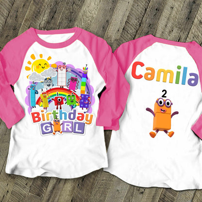 Number  Inspired Birthday T Shirt, Number theme Party, Personalized Birthday shirt, Gift Birthday Shirt, family tees Custom