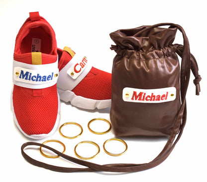 Personalized Kids Sonic Speed Shoes Movie Inspired Custom embroidery Made Cosplay   Gift Birthday Halloween Unisex Red Sneakers