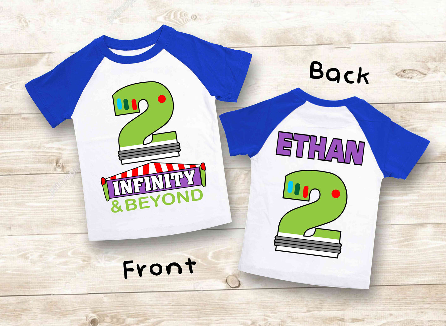 Two Infinity  Birthday T Shirt,  theme Party, buzz lightyear Personalized shirt, Gift Birthday Shirt, family tees Custom