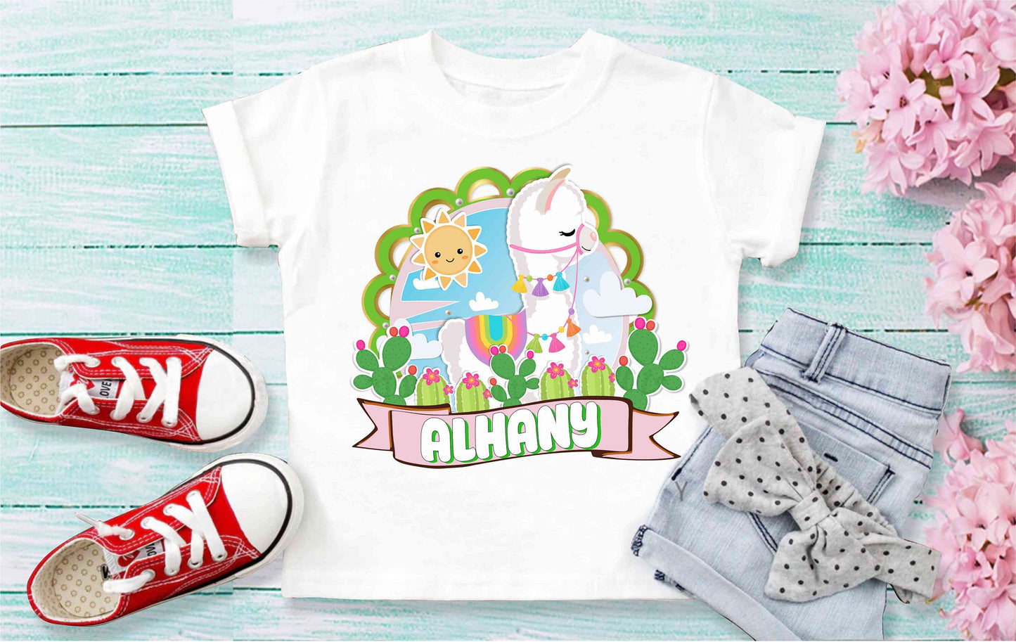 Llama Birthday T Shirt, Baby Llama theme Party, Birthday Llama Personalized shirt kids, Gift Birthday Shirt, family tees Custom