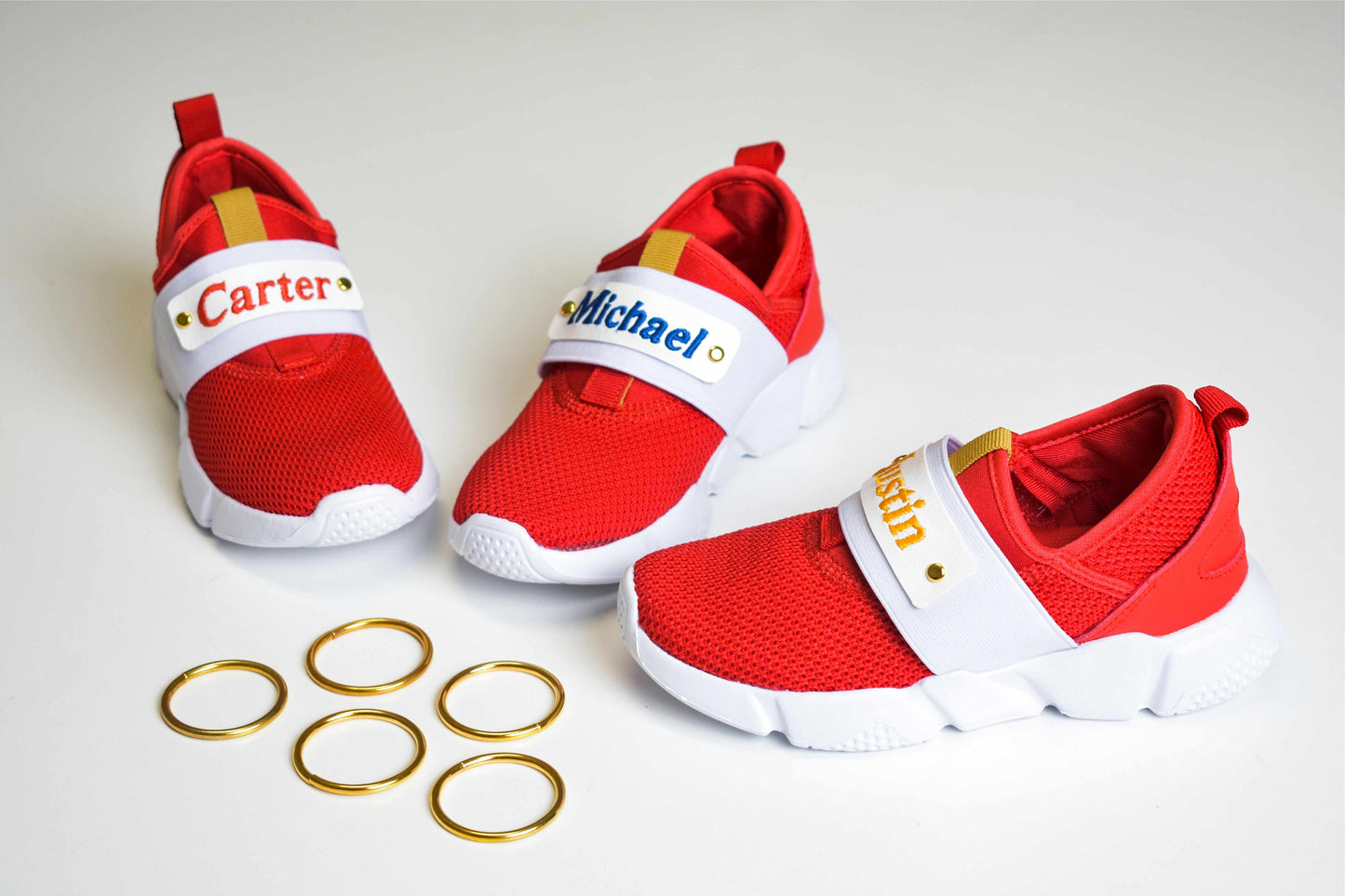 Personalized Kids Sonic Speed Shoes Movie Inspired Custom embroidery Made Cosplay   Gift Birthday Halloween Unisex Red Sneakers